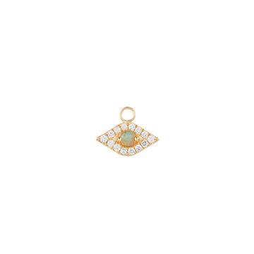 Helene | Diamond and Opal Evil Eye Earring Charm